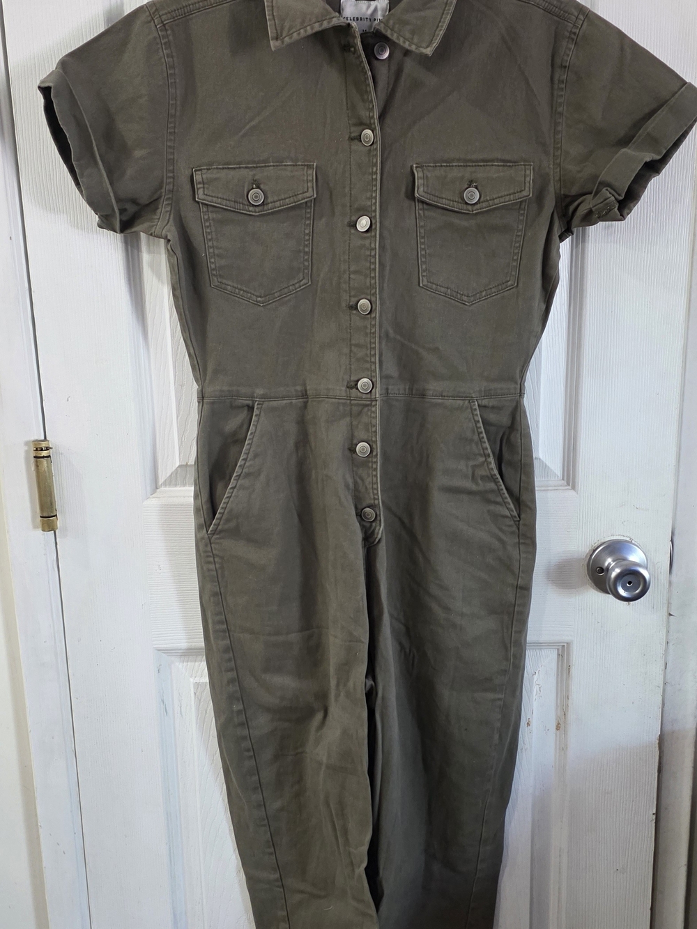 Celebrity Pink Olive Green Jumpsuit